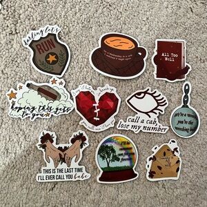 TAYLOR SWIFT Themed RED Taylor's Version Album Stickers Pack of 10